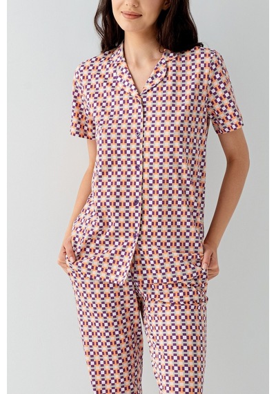Arnetta Kadın Mor Gömlek Pijama Takım Ar3562-s-v1 Mor