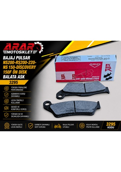 Bajaj Pulsar Ns200-rs200-220-ns 150-discovery 150f Ön Disk Balata Ask-3498 Takim