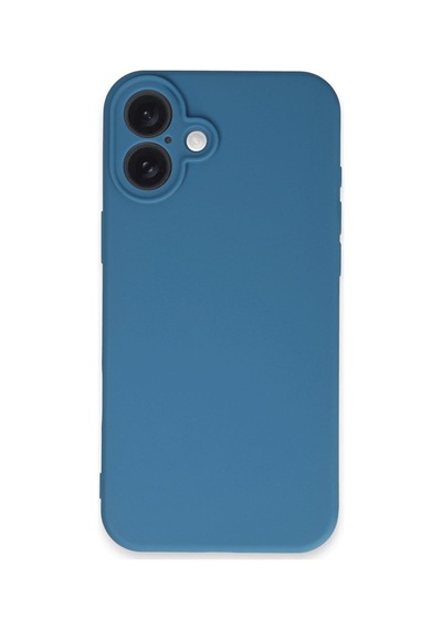 Apple iPhone Uyumlu 16 Plus Kılıf First Silikon - Mavi Bz8683140794798