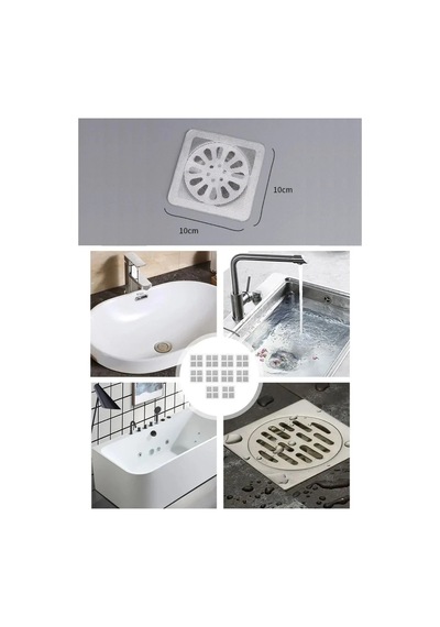 10'lu Banyo Ve Mutfak Lavabo Koku Önleyici Ve Haşere Böcek Önleyici Gider Filtresi Standart