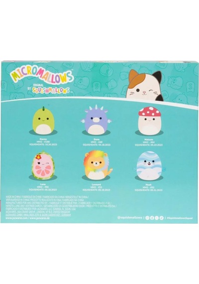 Micromallows Squishmallows Mini Yumuşak Peluş Oyuncak 24 Lü Figür Seti - 6 Cm Çok Renkli