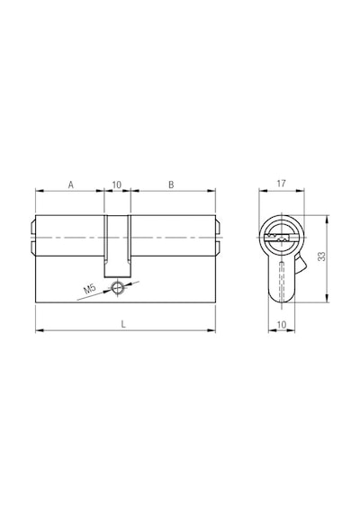 Kale 164bne Bilyalı Silindir Çelik Pimli 68 Mm 26+10+32 -nikel