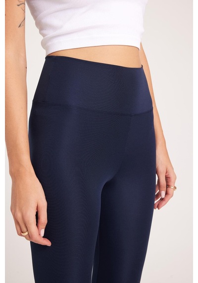 Tudors Kadın Slim Fit Dar Kesim Scuba Kumaş Beli Lastikli Lacivert Tayt-40373 Lacivert
