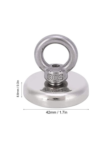 Magnet Fishing Neodyum Pot Mıknatıs, Çap 42mm, Kurtarma Mıknatısı
