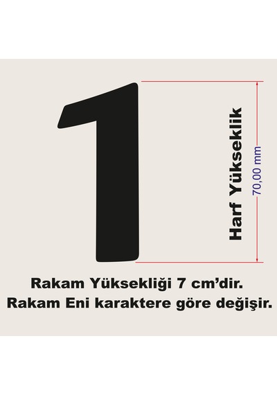 Stencil Rakam Boyama Şablonu X016-sayı Rakam Yüksekliği 7 Cm