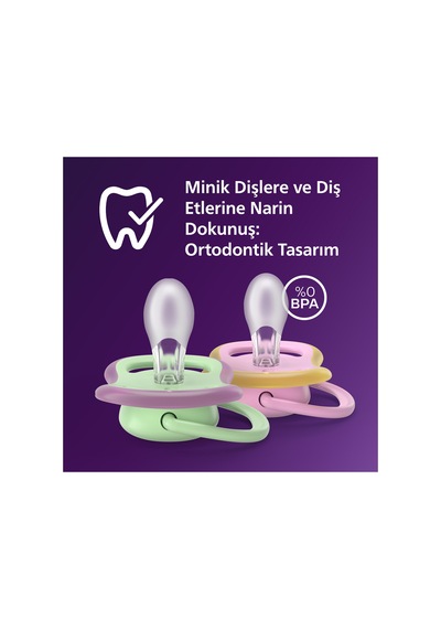Ultra Air Emzik, Ortodontik, 6-18 Ay, Kız, Scf087/13 Pembe Hayvan