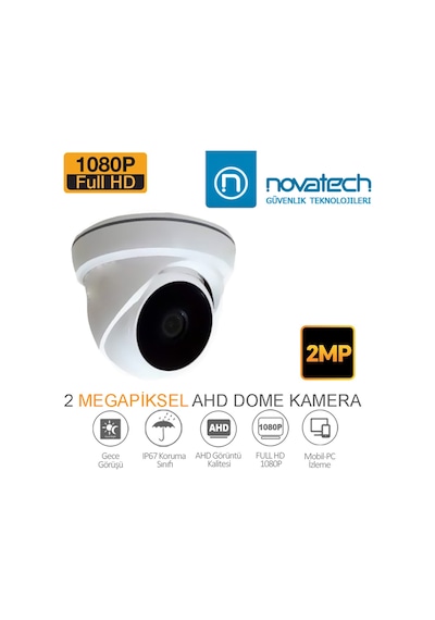 2 Megapiksel 1080P Full Hd Dome Tipi İç Mekan Güvenlik Kamerası