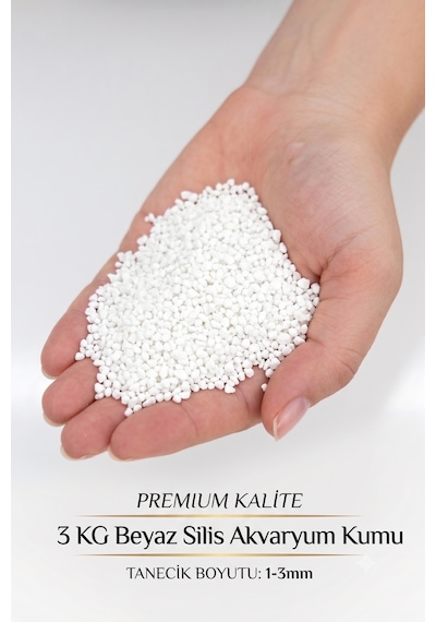 3 Kg Beyaz Silis Akvaryum Kumu 1-3 Mm Dolamit Akvaryum Kumu Tatlı Su Ve Dekoratif Akvaryum İçin