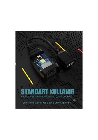 Usb 2.0 To Rj45 Cat5 Cat6 Ethernet Uzatma Kablosu Adaptörü