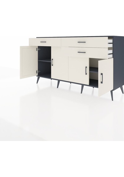 Hyperion Konsol 2 Raflı 3 Çekmeceli 4 Kapaklı 176x44x99 Antrasit- Antrasit-aytaşı Hyperion Konsol 2 Raflı 3 Çekmeceli 4 Kapaklı 176x44x99 Antrasit- Antrasit-aytaşı