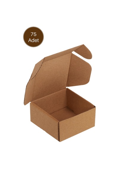 8x8x4 Cm E Dalga E-ticaret Karton Kutu , Kargo Kutusu 75 Adet 75 Adet