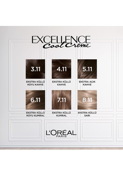 Excellence Cool Creme 7.11 Ekstra Küllü Kumral Saç Boyası