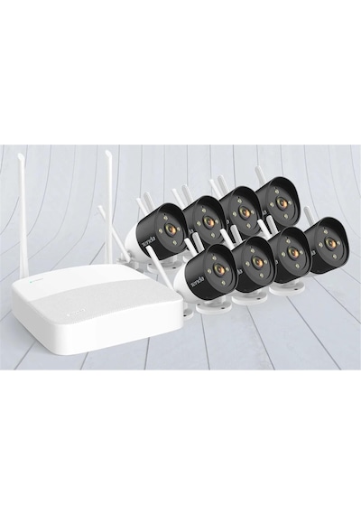 Tenda K8w-3tc 8 Kanal Nvr Kayıt Cihazı + 8 Adet Outdoor 3mp Ip Wifi Bullet Kamera Set
