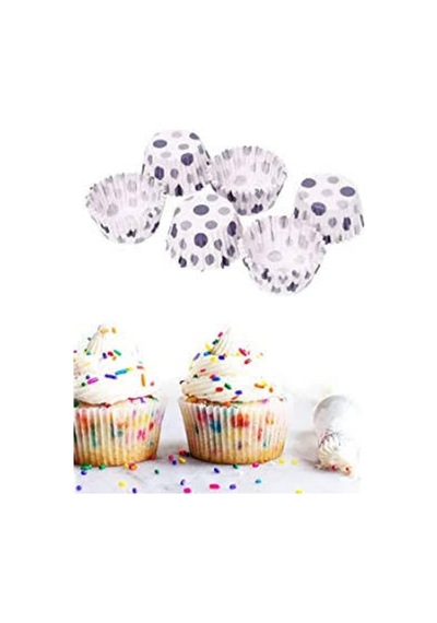 200'lü Muffin Browni Cupcake Kağıdı Kek Kalıbı Desenli 2 Paket Çok Renkli