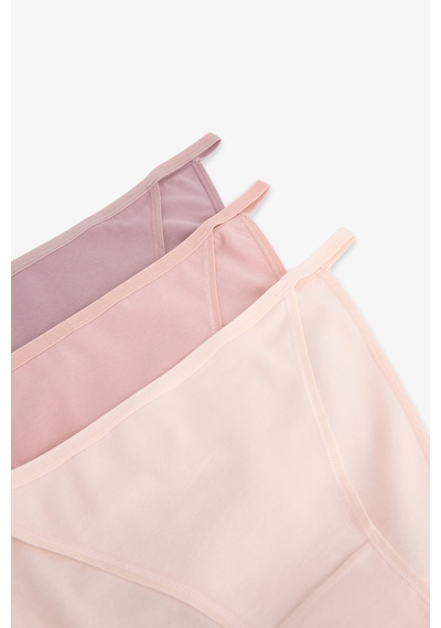 Penti Renkli Deep Clay 3'lü Pamuklu Strappy Slip Külot
