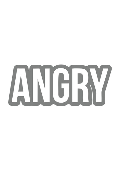 Angry Araba Sticker 17x17 Cm Gri