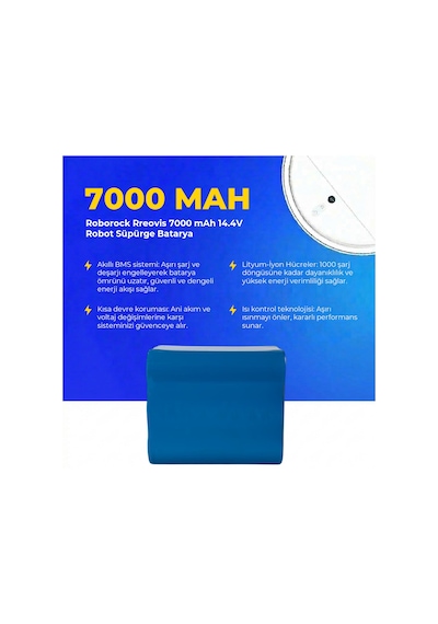 Roborock Rreovis 7000 Mah 14.4v Robot Süpürge Batarya