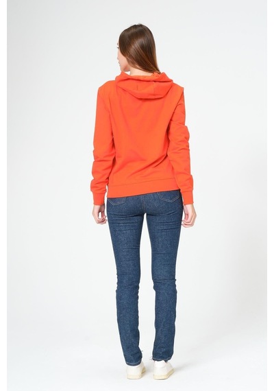 Kadın Kapüşonlu Süzüne Baskılı Sweatshirt Çok Renkli