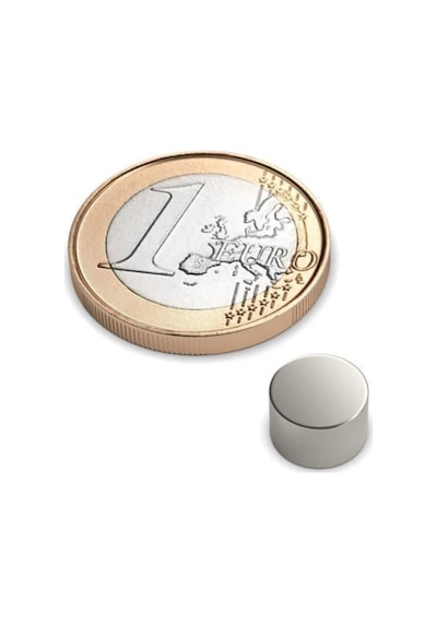 10 Adet Çap 8mm X Kalınlık 5mm Silindir Süper Güçlü Neodyum Mıknatıs