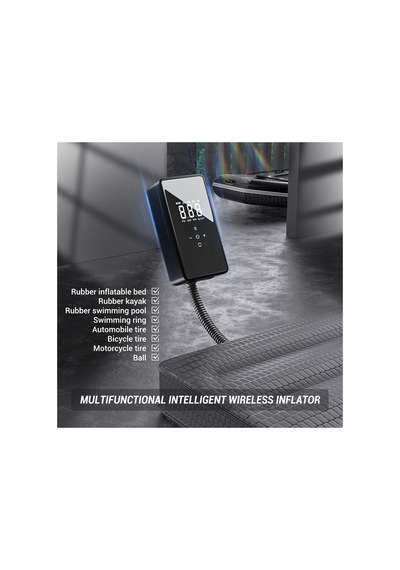 Oto Kompresör Şarjlı Taşınabilir Powerbank El Fenerli Araç Lastik Şişirme Pompası Flaşör Göstergeli - 872845151