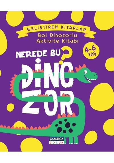 Nerede Bu Dinozor? Bol Dinozorlu Aktivite Kitabı - Nuran Ferhan Can - Çamlıca Çocuk Yayınları