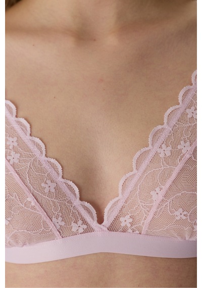 Penti Açık Pembe Full Lace Dantel Üçgen Sütyen
