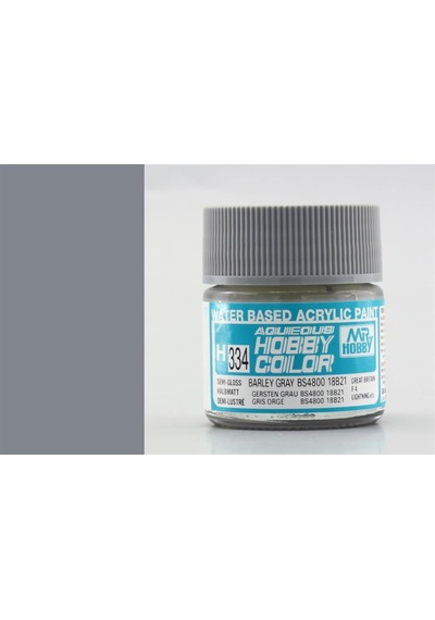10 Ml. Barley Gray Bs4800/18b21 Aqueous Serisi Maket Boyası, Mr.hobby H334 Standart