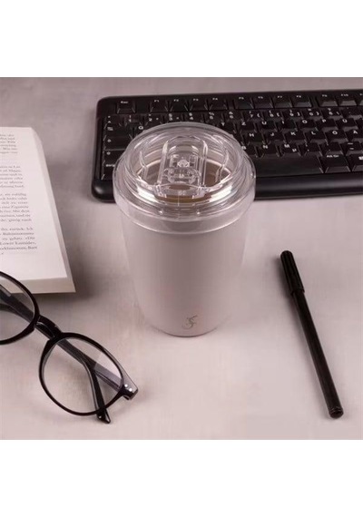Lurch - "coffee-to-go" 300 Ml Granit Gri, Paslanmaz Çelik Termos - Çift Cidarlı - 270985 Beyaz