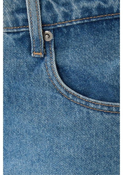 Outland Denim Denim Avril Mid Slouchy Wide Leg Kadın Kot Pantolon Mavi