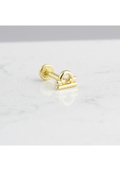 Glorria Altın Terazi Burcu Tragus Piercing Çok Renkli