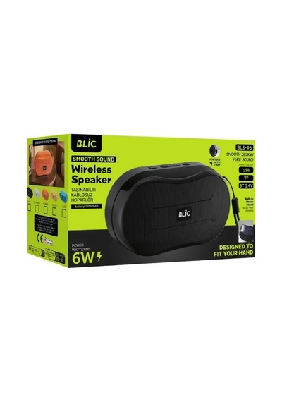 Blic Bls-96 6w Bluetooth Hoparlör Telefon Standlı, 1200mah, Usb Tf Kart Destekli Askılı Taşınabilir Speaker Siyah-14833