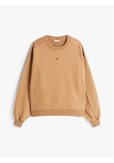 Tommy Hilfiger Tonal Flag Mdrn Terry Swtshrt Kadın Kahverengi Sweatshirt - Ww0ww45754 Tommy Hilfiger Tonal Flag Mdrn Terry Swtshrt Kadın Kahverengi Sweatshirt - Ww0ww45754