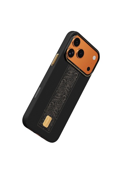 İphone 17 Pro Uyumlu Kılıf M-safe Şarj Özellikli Raptic Aramid Skin Rise Serisi Kapak Siyah