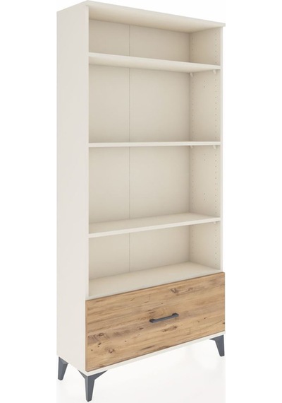 Arges Dolap 4 Raflı Tek Çekmeceli 88x30x182 Aytaşı-çam Aytaşı