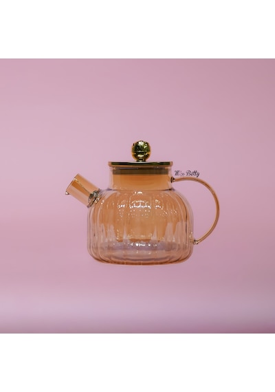 Rose Deluxe Çizgi Desen Demlik Amber