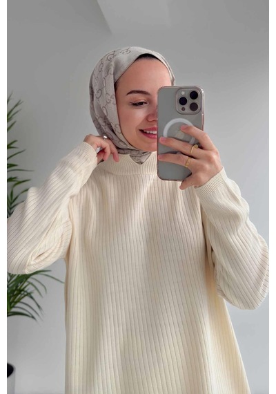 Ka Hijab Anje Triko Takım - Bej