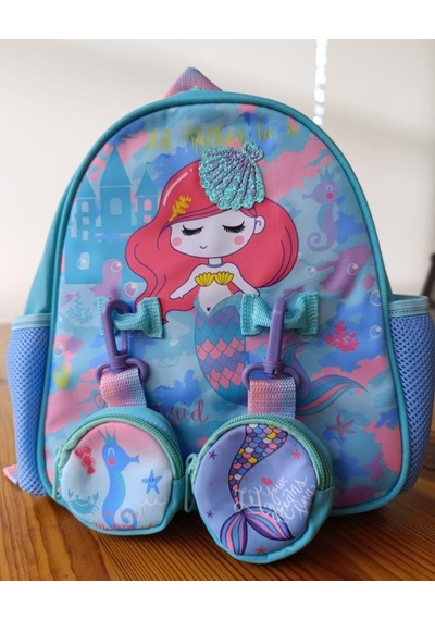 Vest Anaokulu Çantası Turkuaz Unicorn