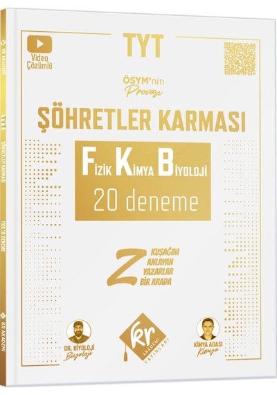 TYT Şöhretler Karması Fizik Kimya Biyoloji FKB 20 Deneme - KR Akademi Yayınları