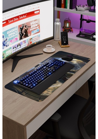 Halo Kaymaz Dikişli Kauçuk Oyuncu Mousepad V3 - 70x30 Xl Gaming Mouse Pad Fare Altlığı