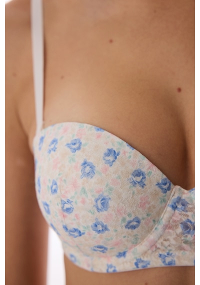 Penti Kırık Beyaz Pop Up Destekli Floral Lace Dantel Sütyen