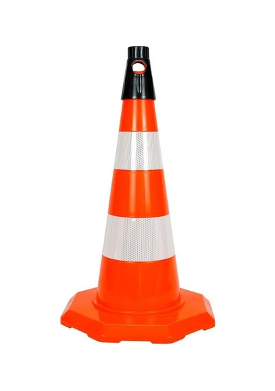 5 Adet Pvc Trafik Konisi 52 Cm Çift Reflektifli Trafik Dubası Seti-3546