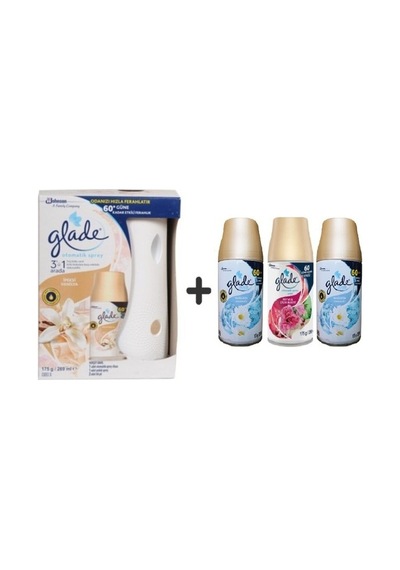 Glade Otomatik İpeksi Vanilya + 2'li Temizliğin Ferahlığı + Meyve & Çiçek Buketi 4 x 269 ML