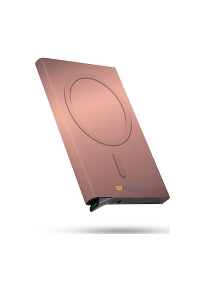 Wrapsol Magsafe Mekanizmalı Kartlık Rfid Korumalı Alüminyum Otomatik Kredi Kartlık Renkli Parlak Sonbahar Mat Rosegold Mat Rosegold Açık Pembe
