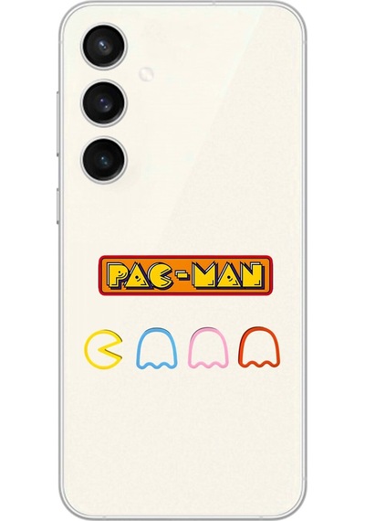Galaxy S23 Uyumlu Şeffaf Kılıf 1 Pac-man Tasarımlı