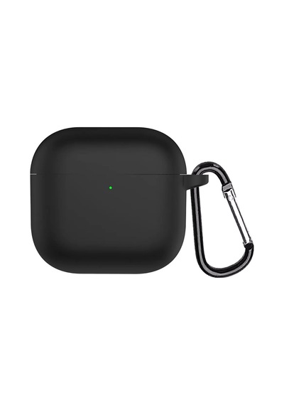 Microsonic Apple Uyumlu AirPods 4 Kılıf Askılı Mat Silikon Siyah