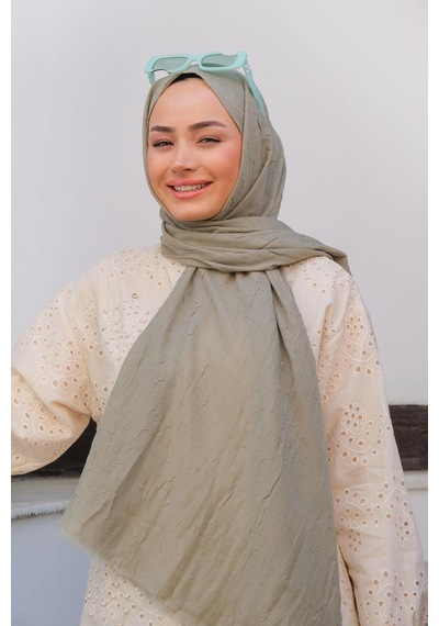 Bambu Şal Tesettür, Pamuklu, Hafif, Rahat, Şık, Yüksek Kalite, Hijab, Shawl, Original, Lux Yeşil