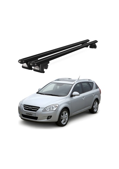 Venüs Kia Cee'd Sportywagon 2006-2012 Uyumlu Siyah Ara Atkı Port Bagaj Tavan Barı