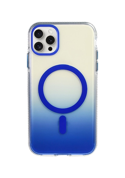 Subutu Apple Uyumlu iPhone 15 Pro Max Kılıf M-safe Şarj Özellikli Transparan Renk Geçişli Sbt Toros Kapak - Siyah Siyah