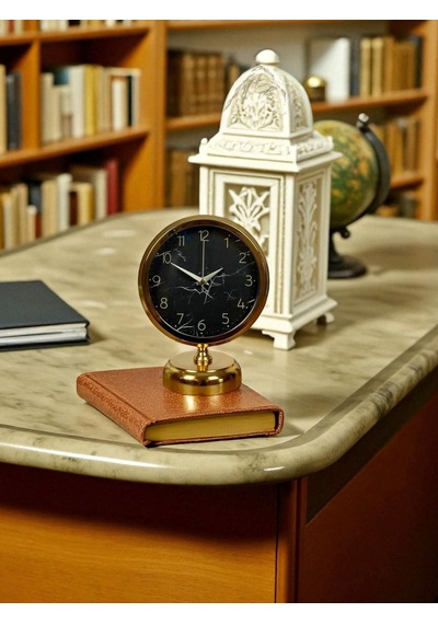 Büro Ev Ofis Hediyesi İçin 20x25cm Golden Trend Masa Saati Diğer