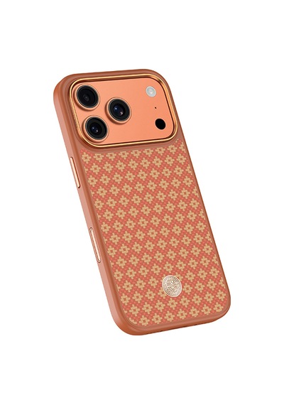 İphone 17 Pro Uyumlu Kılıf M-safe Şarj Özellikli Benks Armorpro Armorgrid Kevlar Kapak Açık Turuncu